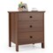 Costway Nightstand with 3 Drawer for Bedroom Compact Storage Chest Modern Sofa Side